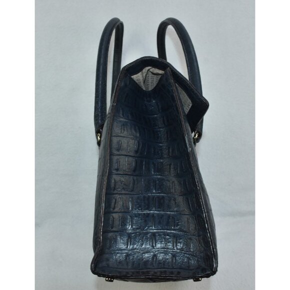 Kate Spade Valley Sinclair Orchard Shoulderbag Navy Leather Embossed Croc -Flaws - Picture 8 of 16